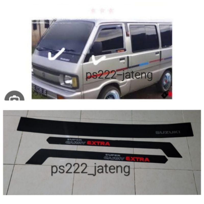 Stiker sticker suzuki dop carry extra / stiker pintu depan dop carry extra