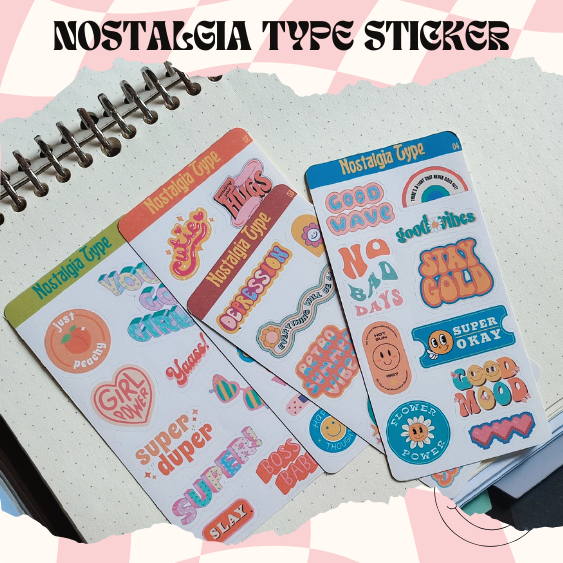 

Nostalgia Type Sticker | stiker retro | stiker gaya retro | stiker vintage