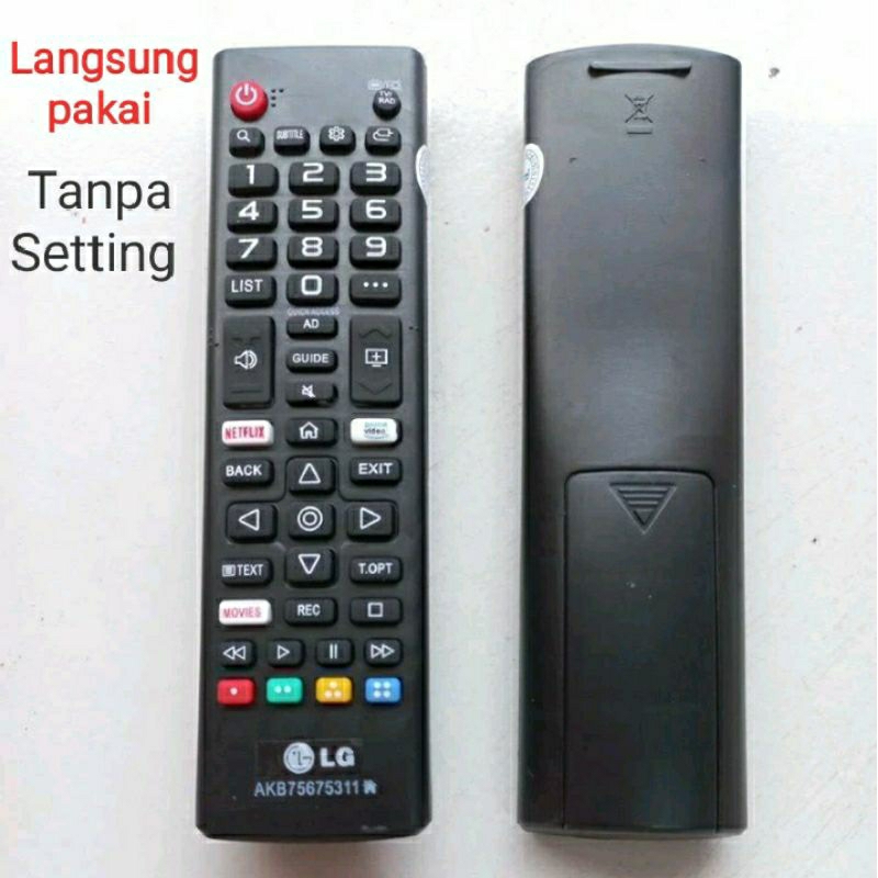 REMOTE TV LG LCD/LED SMART TV AKB75675311 + Baterai