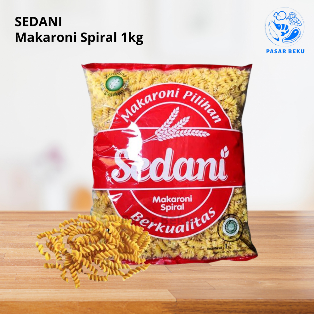 

Sedani Makaroni Spiral 1kg Ekonomis Berkualitas Pasar Beku Padang