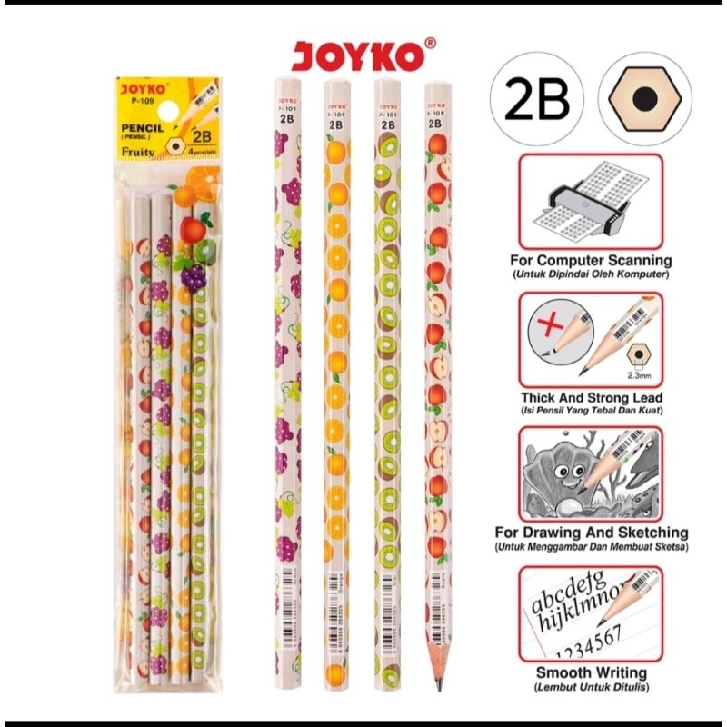 

Pencil Pensil Joyko P-109 2B Fruity 1pcs