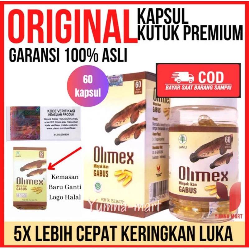 Kapsul Albumin Minyak ikan gabus Olimex Asli