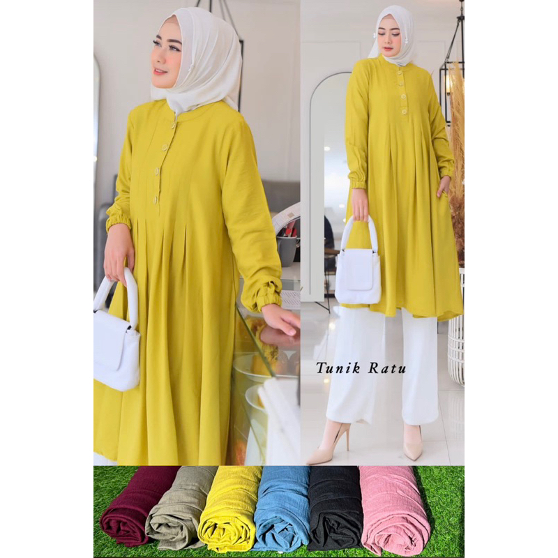 Tunik Ratu | Winody | Bahan Polo Linen Premium