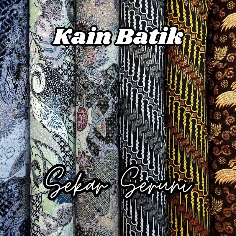 Kain Batik Sekar Seruni Prada Bahan Sanwos Foil Premium Quality