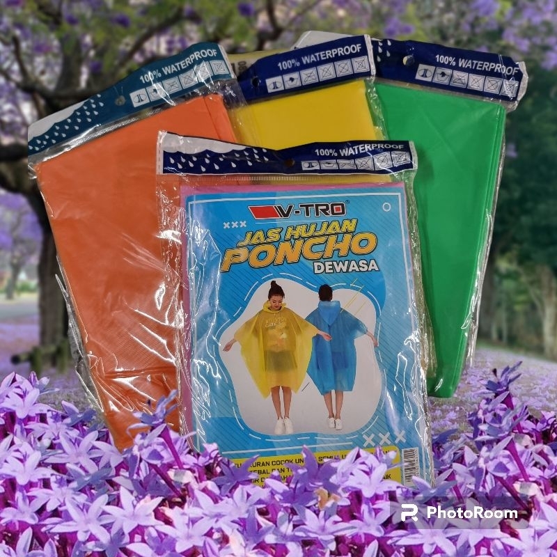 jas hujan poncho V-tro