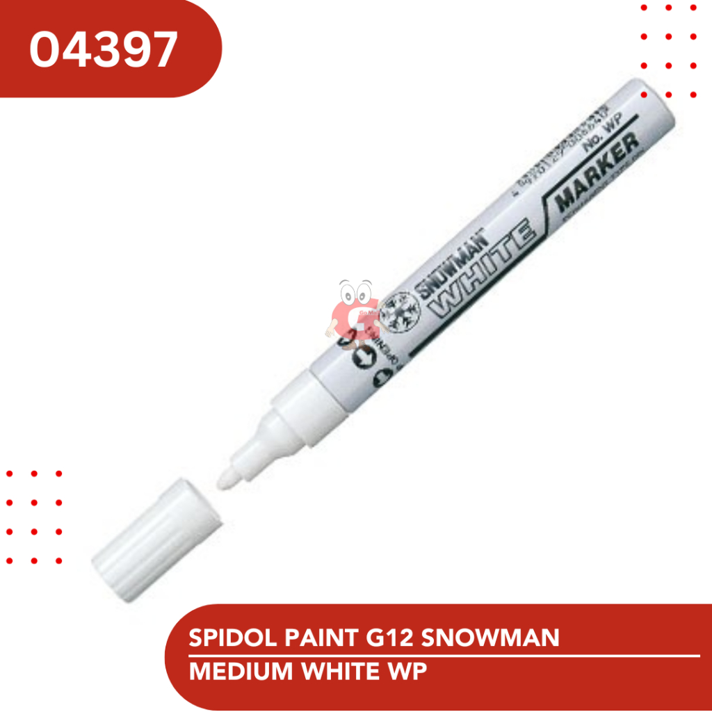 

Spidol Permanent Paint Marker White Snowman WP-12 WP12 Permanen Putih