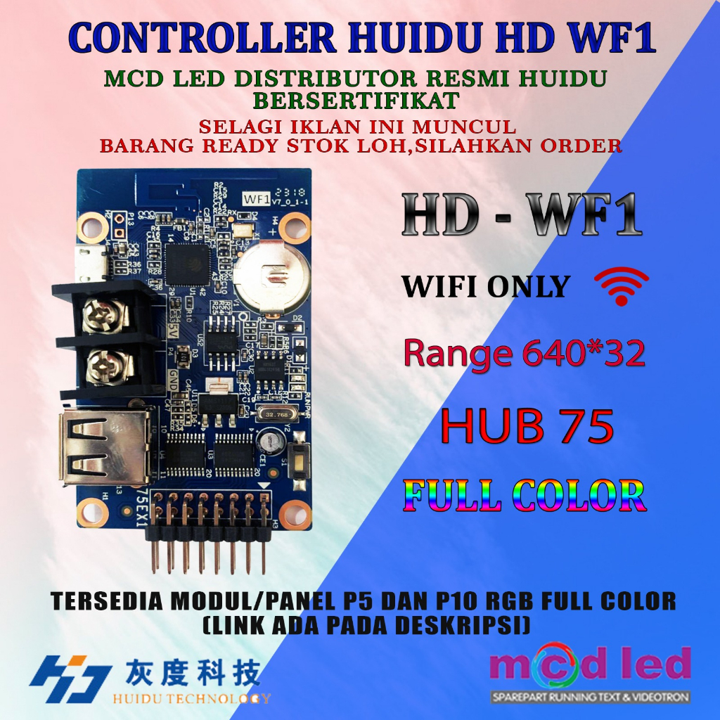 KONTROLER CONTROLLER HD HUIDU RGB FULL COLOR HD WF1 HD WF2 HD WF4