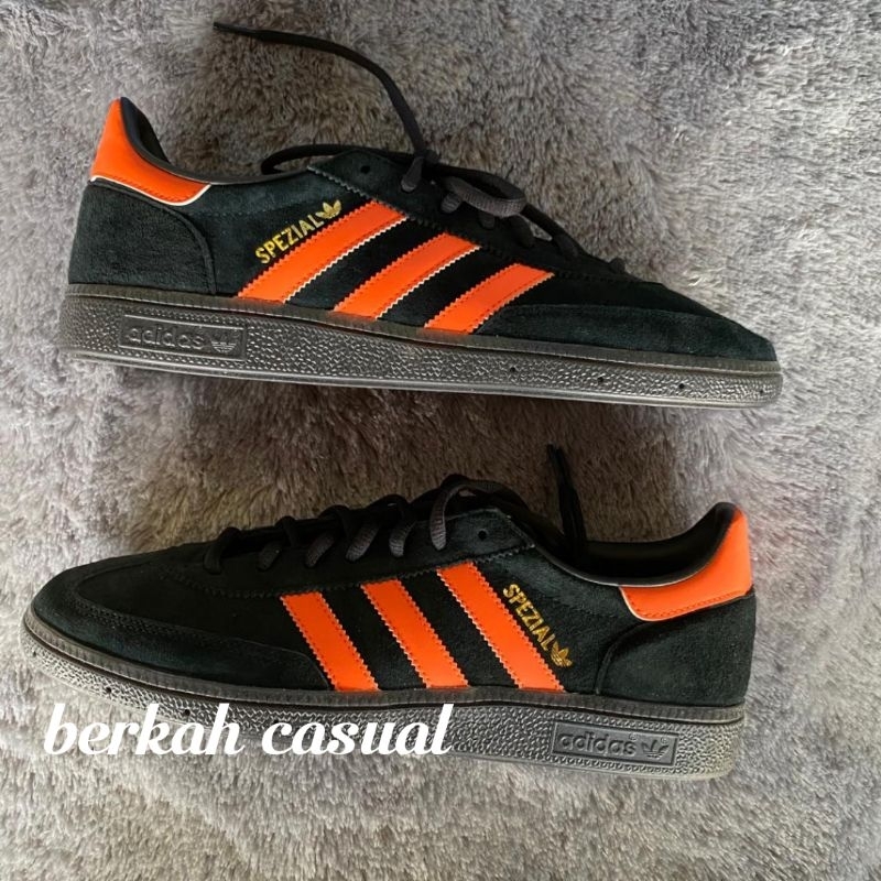 ADIDAS SPEZIAL BLACK-ORANGE ORIGINALS NEW BNWT