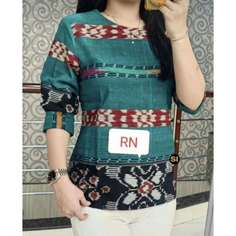 BAJU TENUN IKAT WANITA, BLOUSE TENUN IKAT WANITA, BAJU KANTOR WANITA