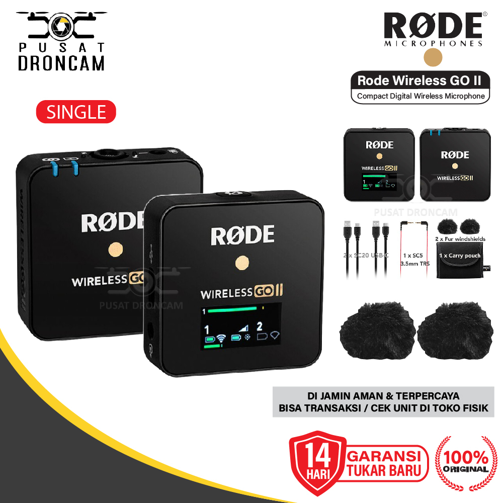 RODE Wireless GO II Compact Digital Wireless Mic kamera Original