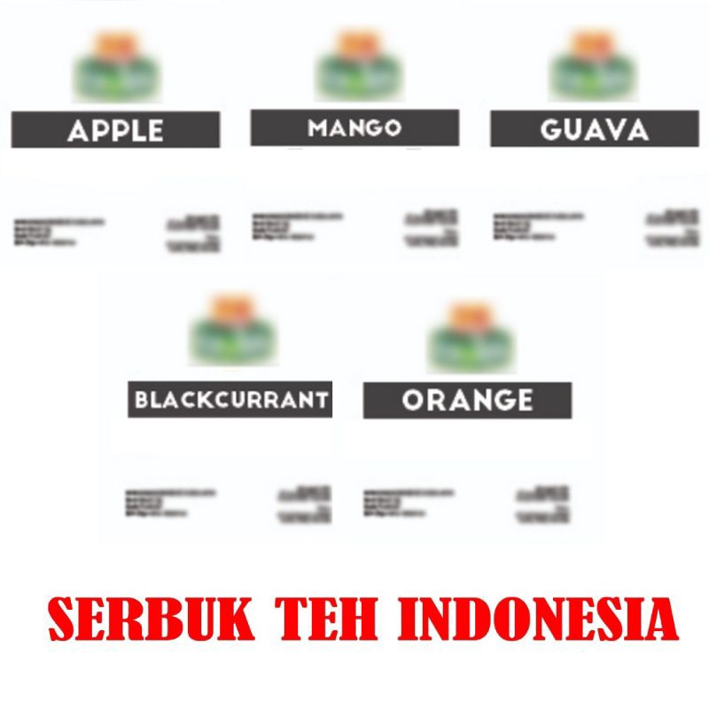 

Varian Rasa P*ci / Tea Station P*ci (Apple, Guava, Mango, Blackcurrant, Orange)