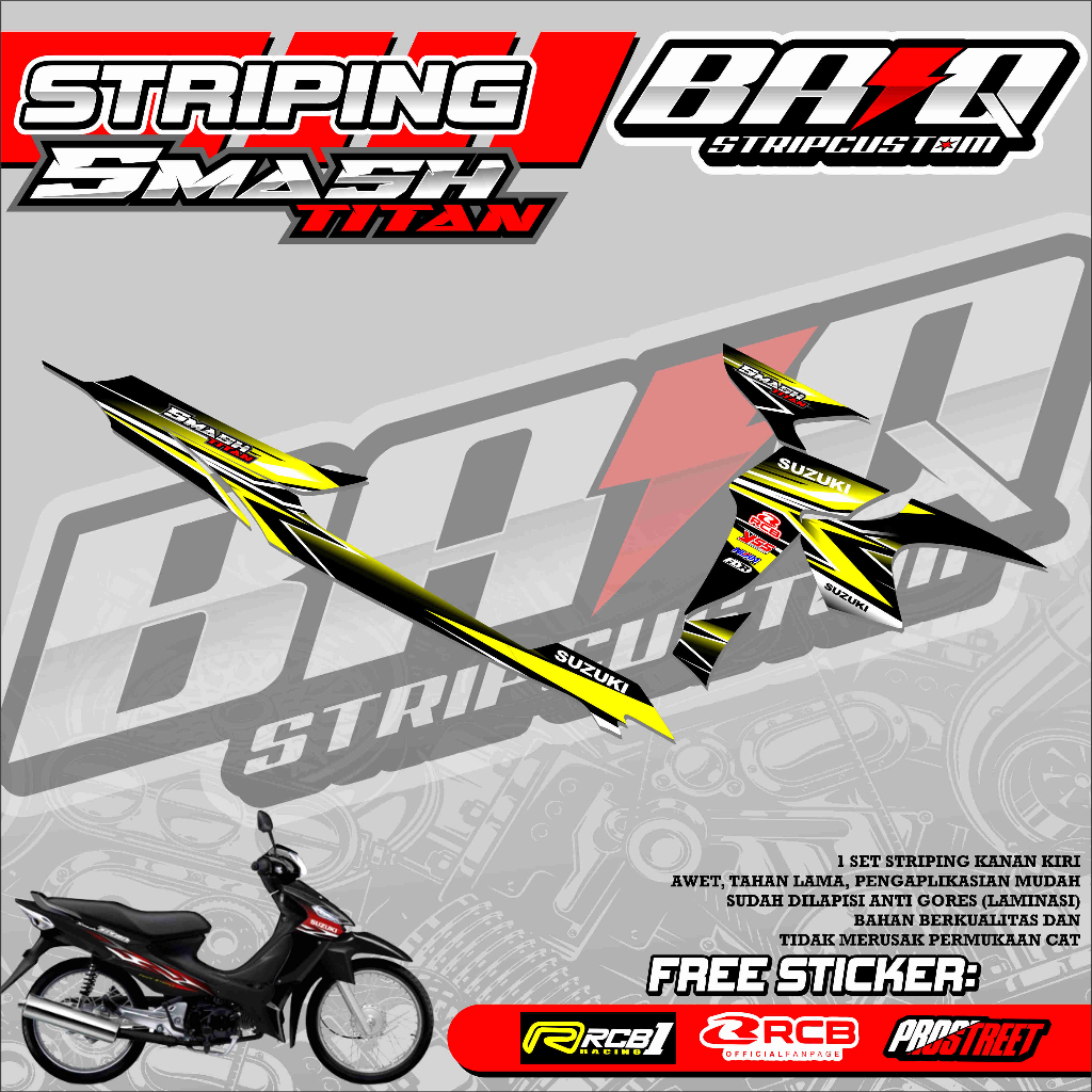 STICKER STRIPING SMASH TITAN - STRIPING SMASH TITAN PREMIUM GRAFIK 03