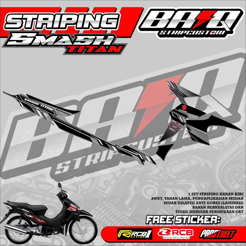 STICKER STRIPING SMASH TITAN - STRIPING SMASH TITAN PREMIUM GRAFIK 06