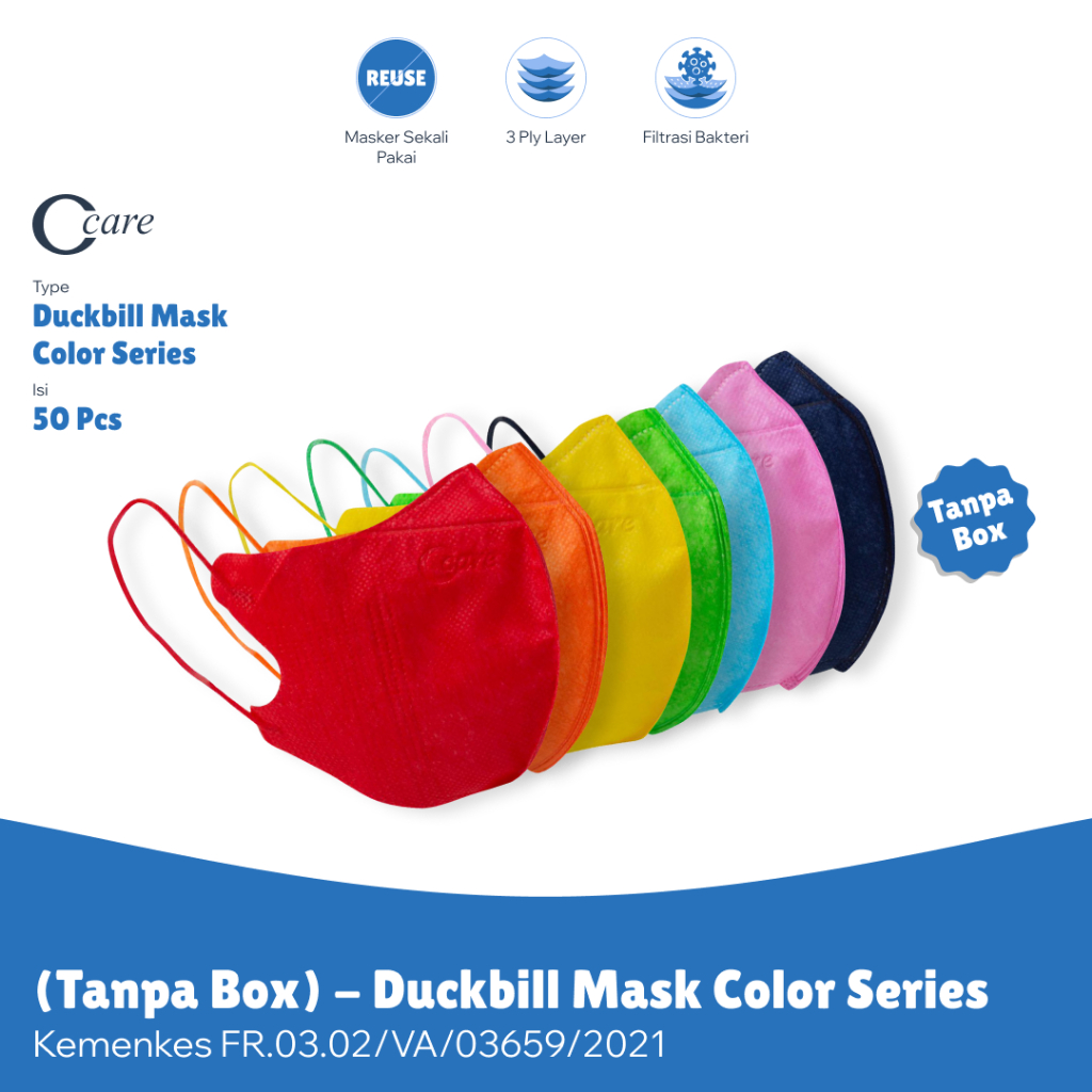 Masker Duckbill CCare [ Embos CCare ] isi 50