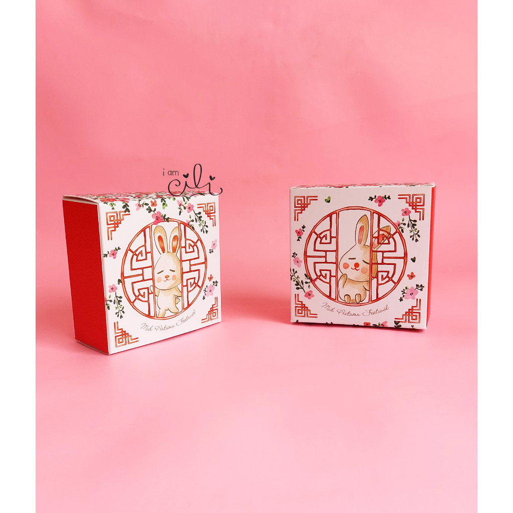 

(BOX RABBIT HOUSE DALAM MOONCAKE 9.5 ) kotak BESAR 125-180 gr (isi 12)