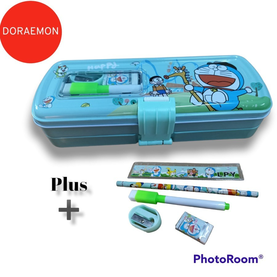 

BABY AY SHOP SALE KOTAK PENSIL KALENG BESAR 3 SUSUN DENGAN LOCK ROLL + ISI pencil case ANAK