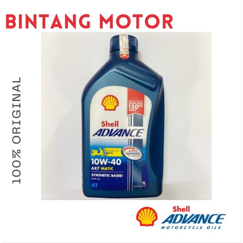 Oli Shell Advance Scooter Matic AX7 10W-40 Motor Matic 1 liter Nmax