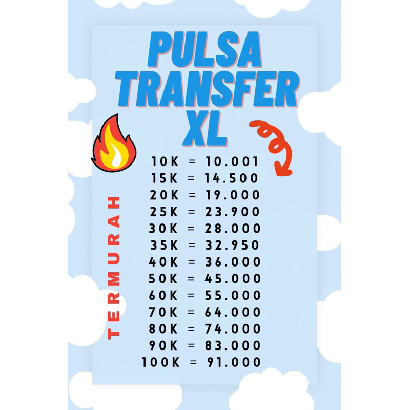 PULSA TRANSFER XL MURAH BANGET/PULSA TERMURAH/XL MURAH/PULSA TRANSFER XL/PULSA XL TERMURAH