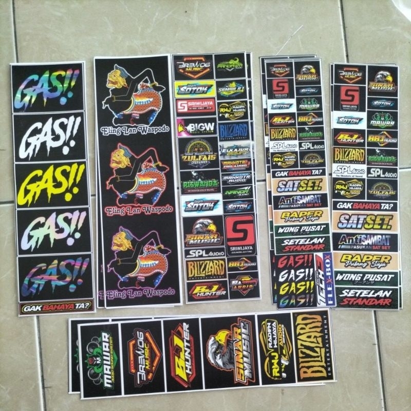 Stiker audio soundsystem bahan graftac vynil