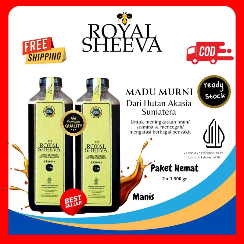 

madu murni royal sheeva premium halal mui madu hutan akasia sumatera paket hemat