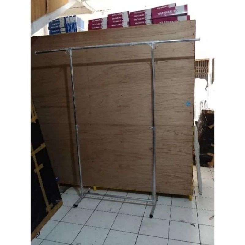 Gawang Gamis Gawang Baju Besi Stainless Ukuran Jumbo Tinggi Standar Chroome