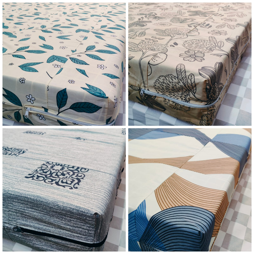 sprei risleting sarung kasur bahan perca My Love ukuran 120x200