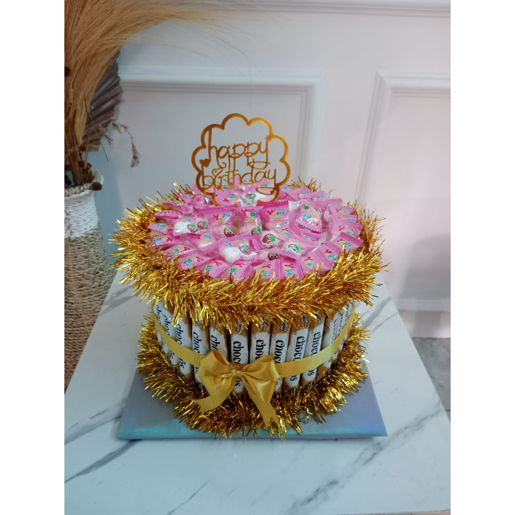 #READY# snack tower - snack tart - cake snack ultah - snack cake - bucket snack birthday - hampers h