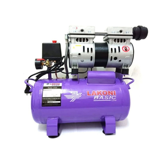 Mesin Kompresor Udara Lakoni Basic 25S Compressor Udara Oilless 3/4 HP