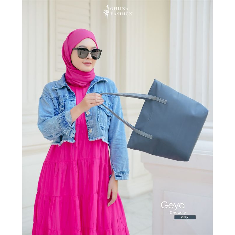 TAS WANITA KEKINIAN || TOTEBAG POLOS || TAS WATERPROOF || GEYA BAG || GHIINA FASHION