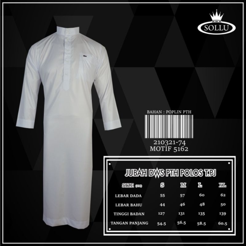 Jubah Sollu laki laki dewasa/gamis pria dewasa