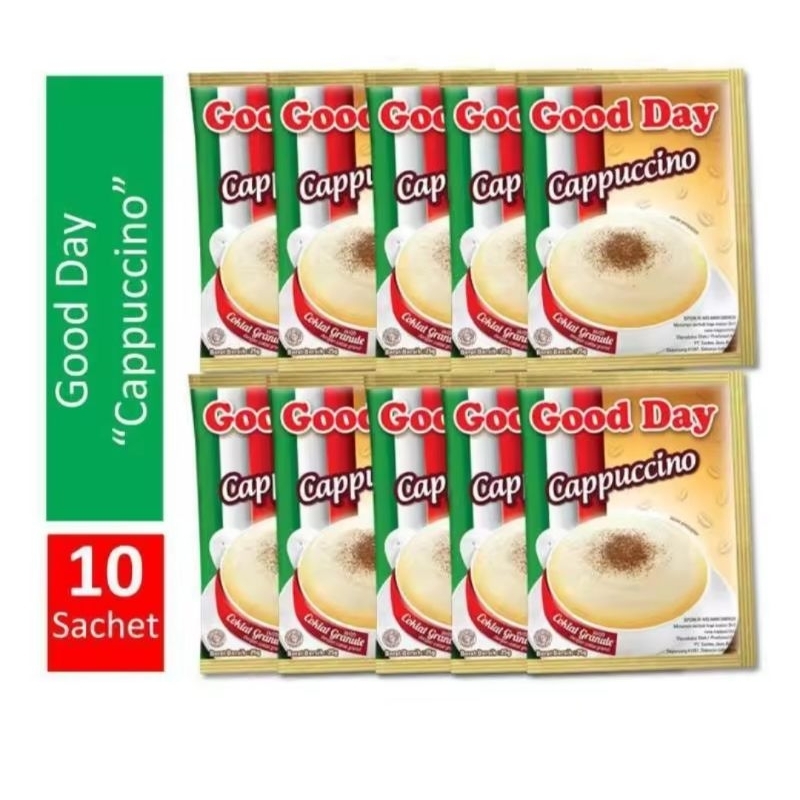 

kopi cappuccino good day (10 sachet/1 RENCENG )