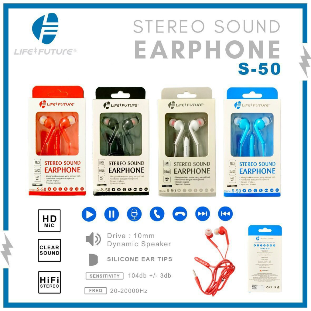Headset Life future S50 DeepBass/earphone handsfree handfree