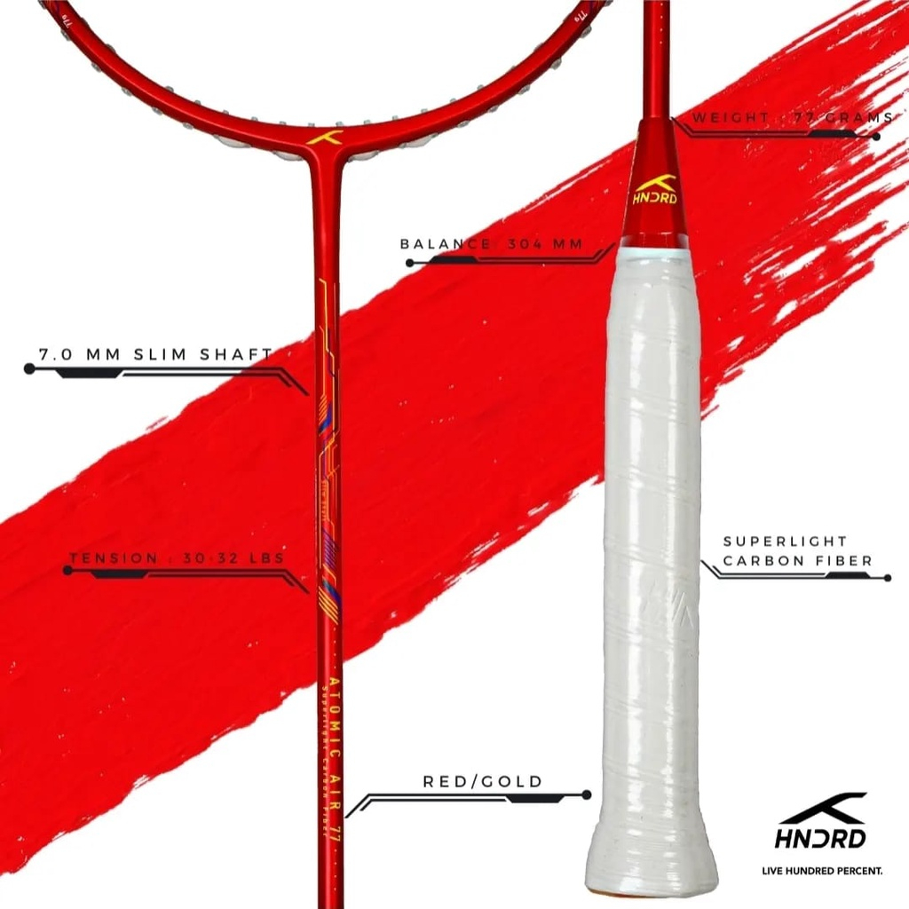 Raket Badminton Hundred Atomic Air 77 original