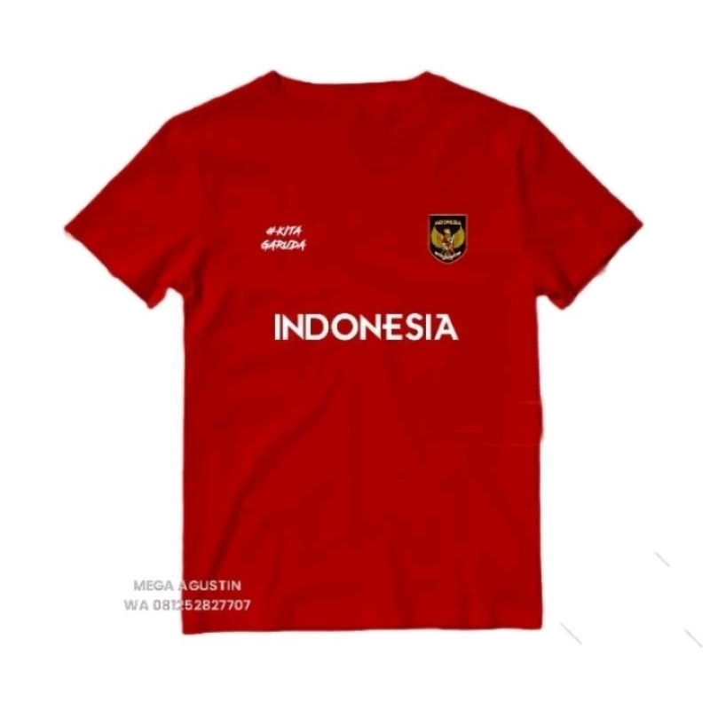 KAOS BAJU JERSEY TIMNAS INDONESIA CASUAL KITA GARUDA BAHAN ADEM CUTTON ASLI 100% DISTRO HIGH QUALITY
