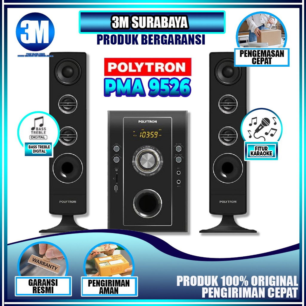 SPEAKER POLYTRON PMA 9506 / 9526 GARANSI RESMI | SPEAKER PMA 9506 / 9526 | SPEAKER BASS BLUETOOTH | 