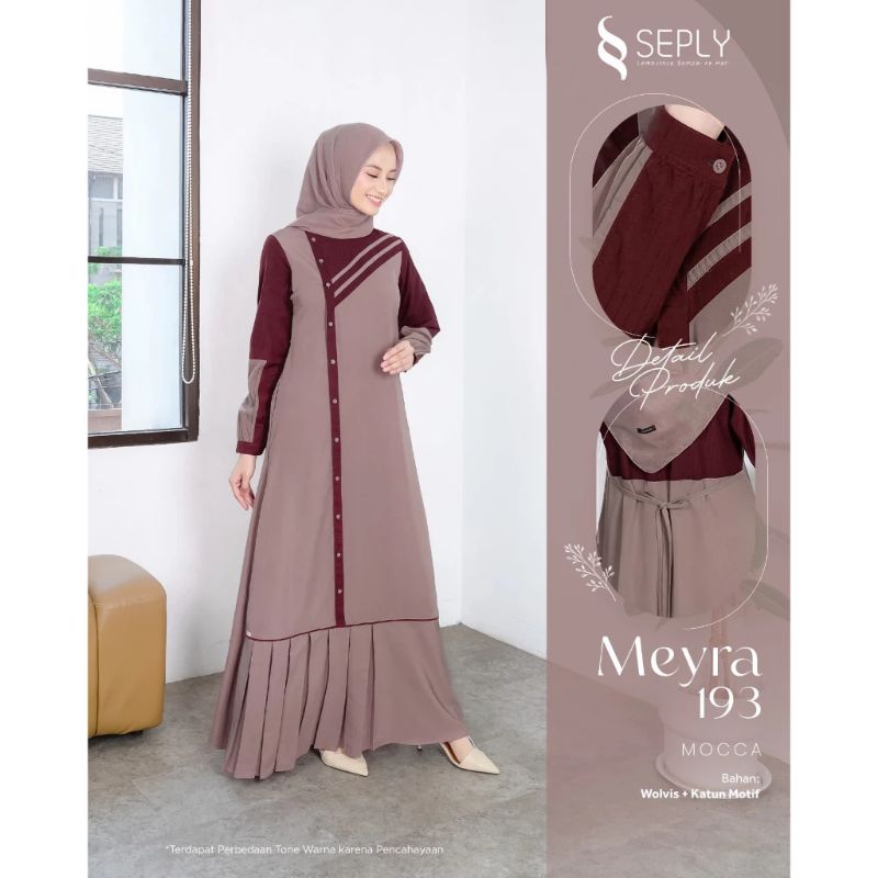 SEPLY -  Gamis Wanita Terbaru Original MEYRA 193 MOCCA