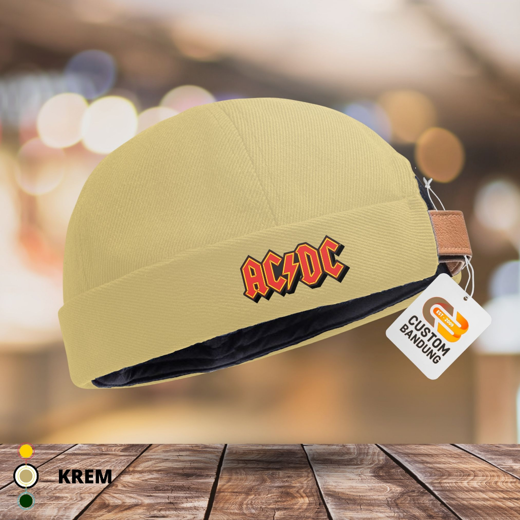 Peci Miki Hat Topi Pria ACDC Peci Miki hat Topi Miki hat Anak &amp; Dewasa Topi Brimless Premium