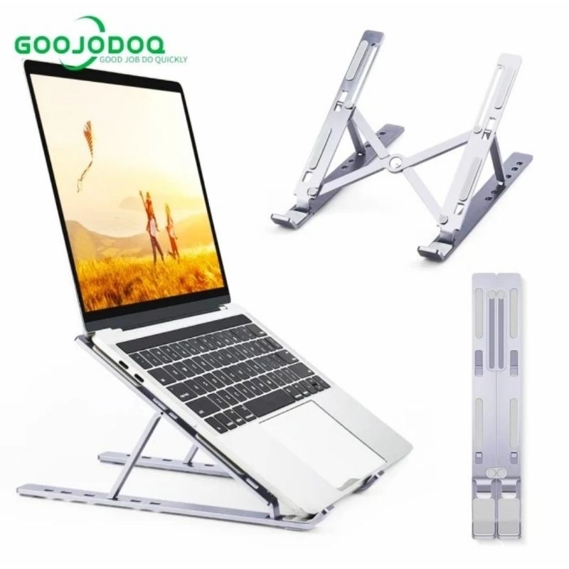 Goojodoq Stand Laptop Lipat Bahan Alumunium Alloy Untuk Macbook Pro Dudukan Notebook Metal Lenovo HP