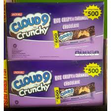 

Cloud 9 crunchy chocolate Box isi 24 bungkus