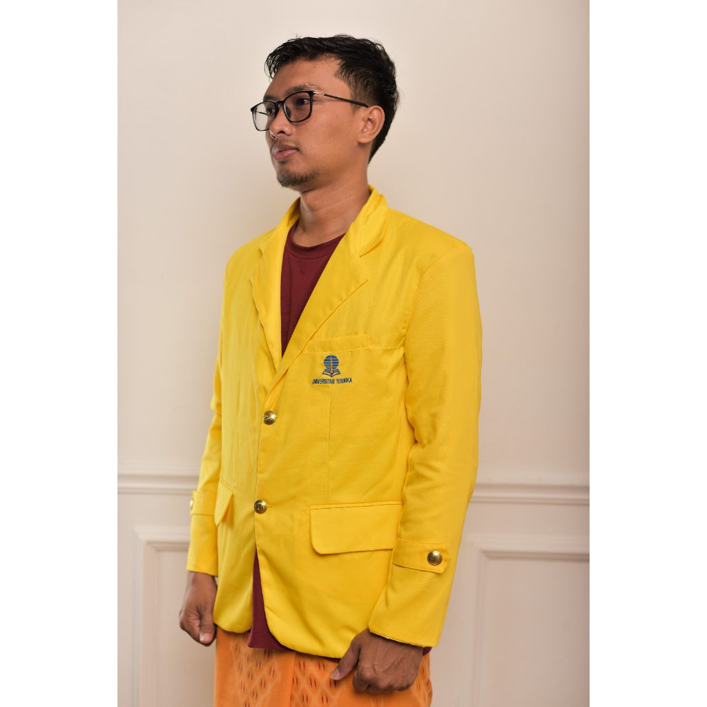 Jas almamater UT Universitas Terbuka Kancing Logo UT