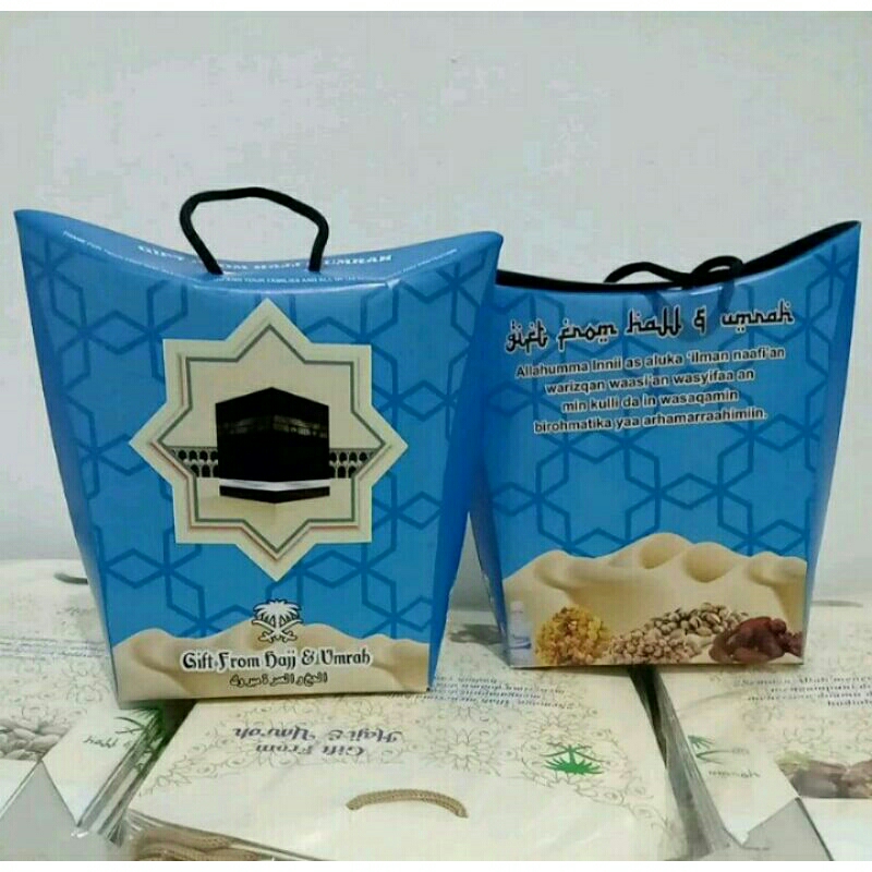 

Dus tengteng oleh oleh haji dan umroh satu pak 50 pcs biru muda