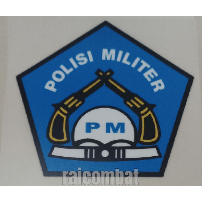 

Stiker Sablon DTF grosir / Sablon Setrika Logo TNI PM / Sablon Baju Logo TNI PM