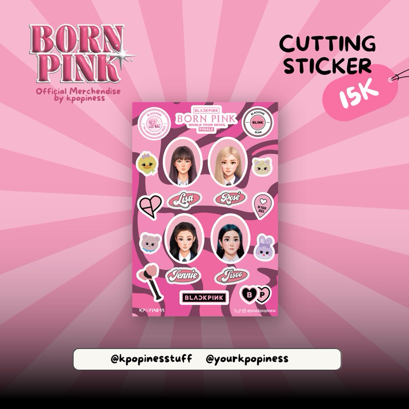 

Born Pink Cutting Sticker merchandise by kpopiness