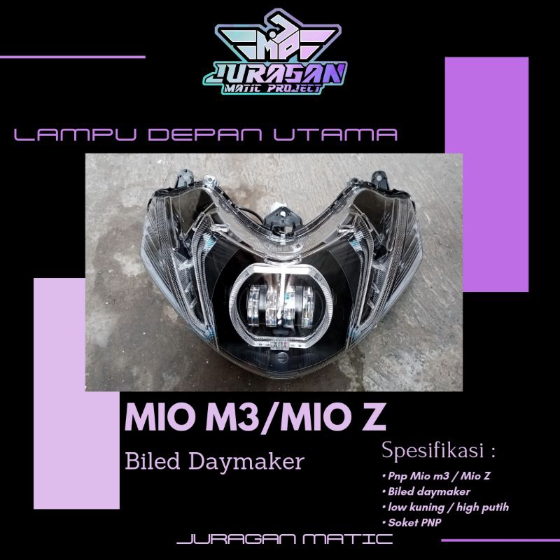 lampu depan utama Mio m3 Mio z custom biled daymaker PNP