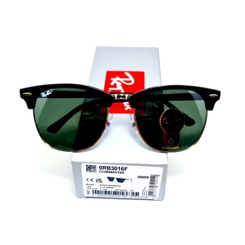 Sunglasses Rayban Clubmaster Rb3016f w0365 s55 Original