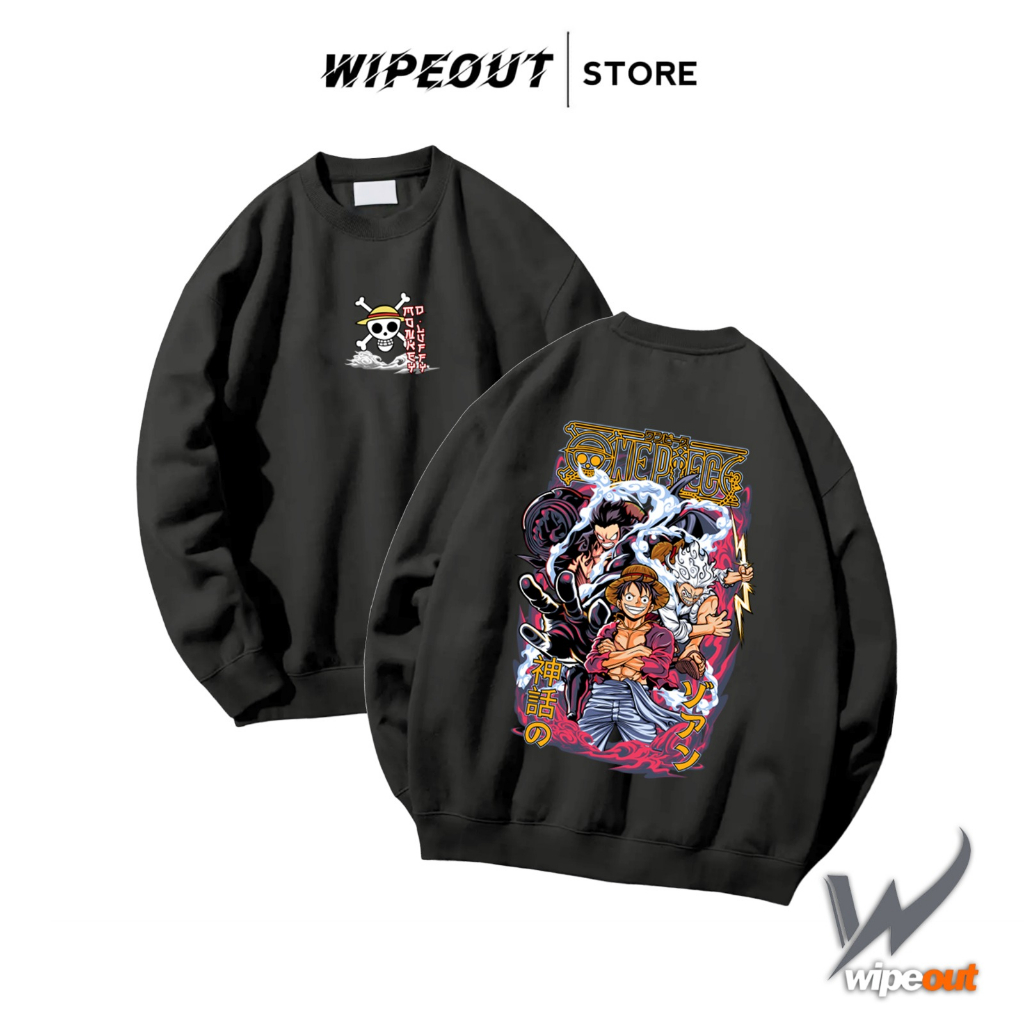 Sweater Anime One Piece LUFFY GEAR 5 x Wipeout Official Store