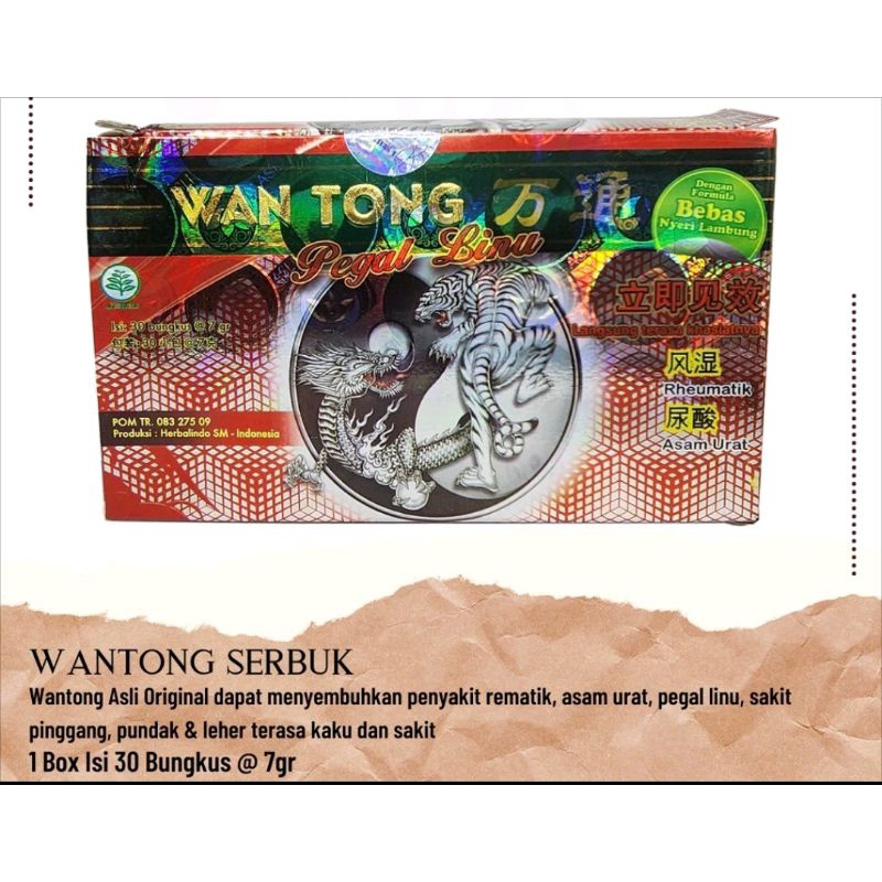 Herbal Wantong Jamu Serbuk Asam Urat Pegalinu