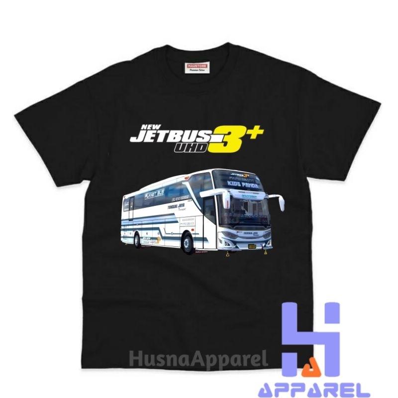 BAJU ANAK KAOS ANAK BUS KIDS PANDA JET BUS 3+
