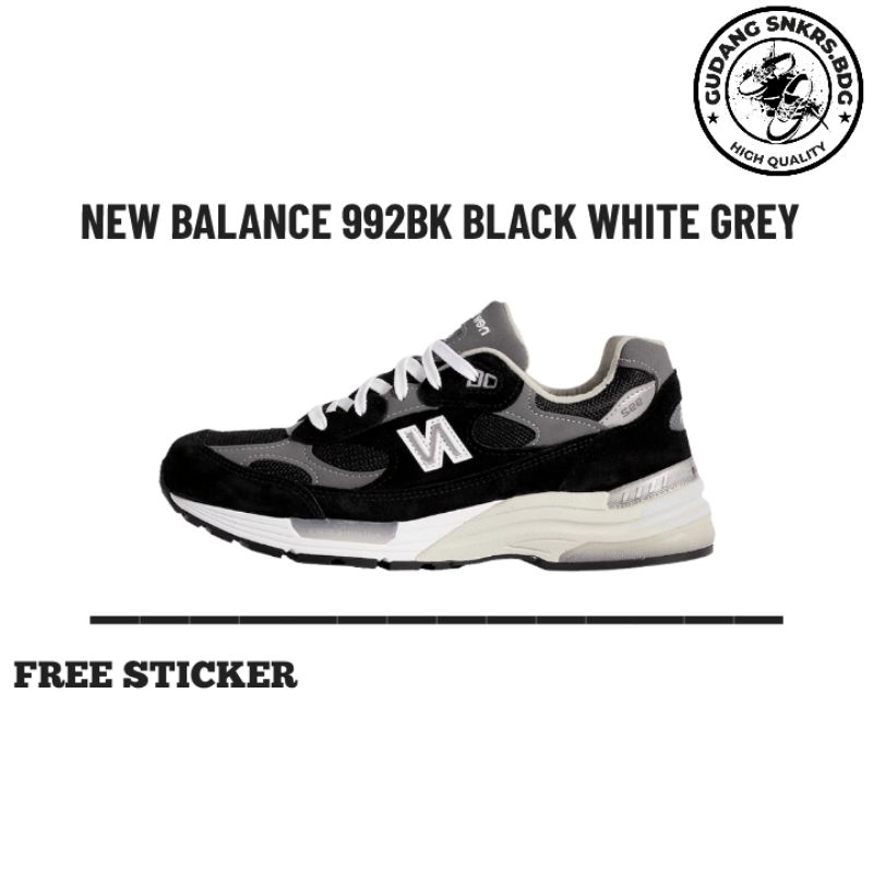 (GUDANGSNKRS) NB 992BK Black White Grey