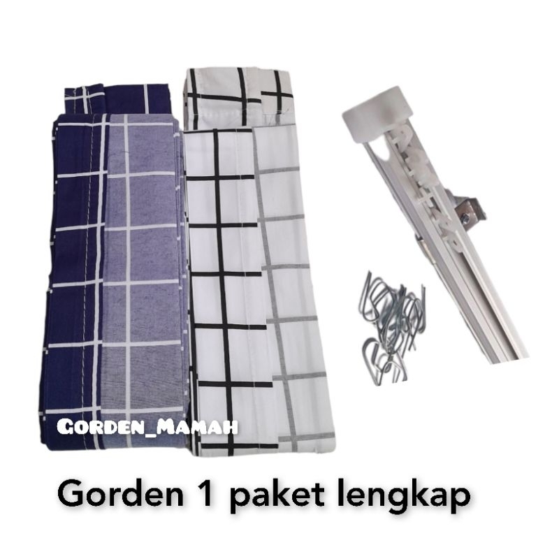 tirai jendela/tirai pintu/gorden 1 set lengkap/gorden set lengkap/gorden 1 set/tirai hordeng